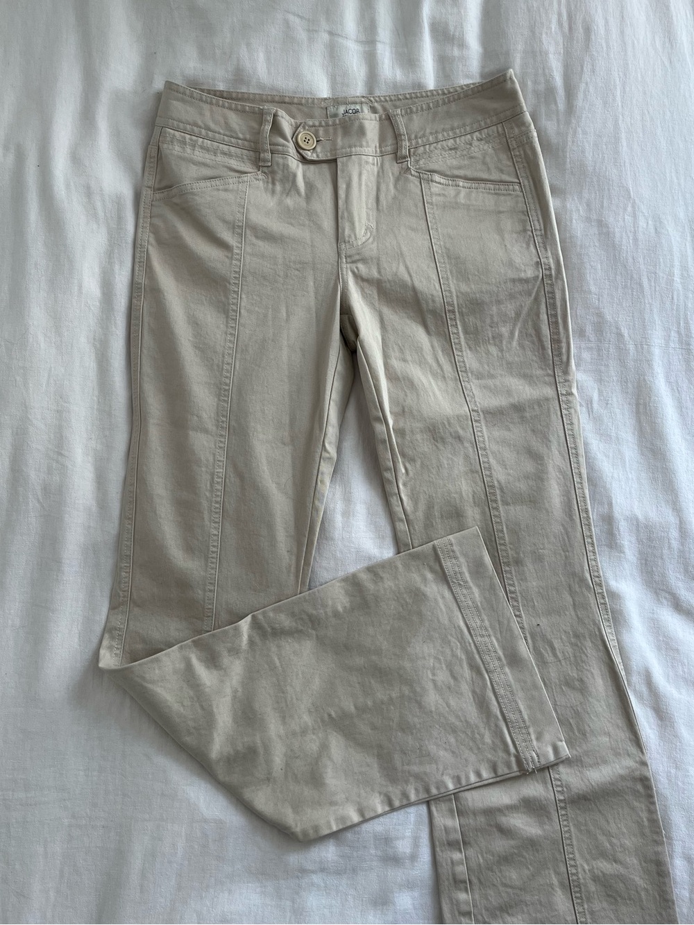 Jacob Women's Beige Bootcut Pants